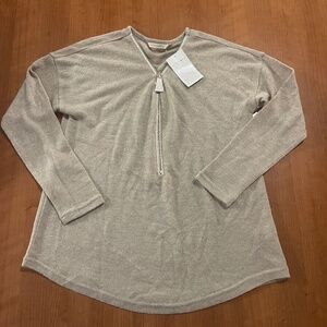 NWT SOFT SURROUNDINGS Womens Pullover Half Zip Valentina Sweater Size Medium